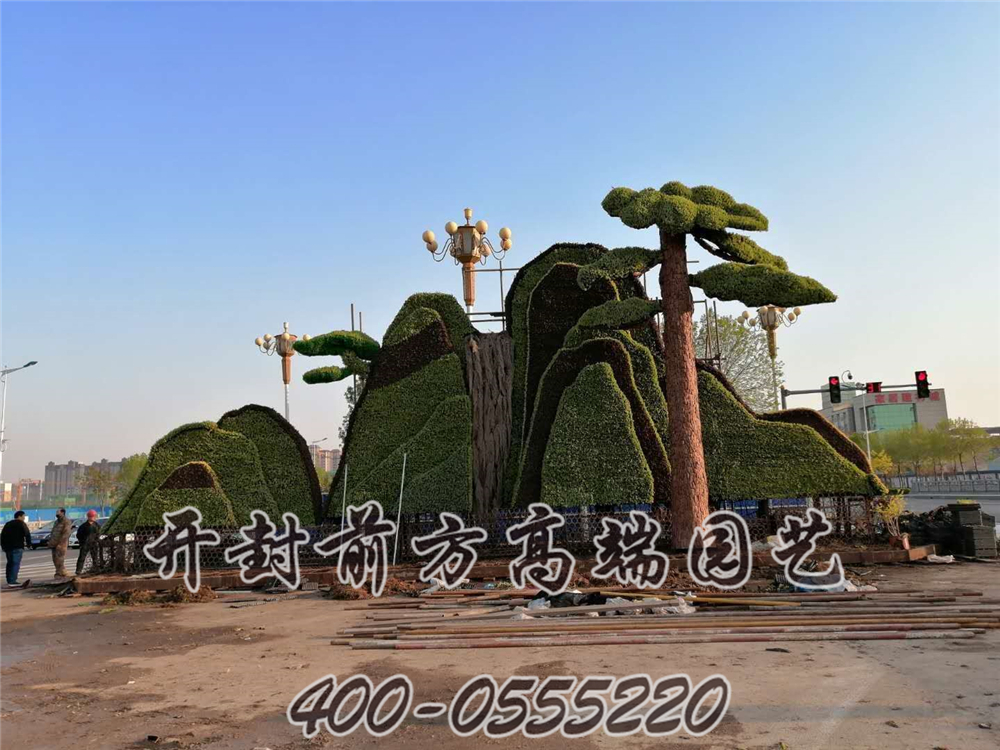 2020年春季衡水市街道五色草造型修復(fù)